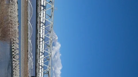 Shinkansen bullet train and Mt Fuji in Fujikawa bridge, Shizuoka. Japan Stock Footage 101676569