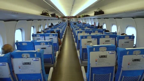 Shinkansen Bullet Train Interior Stock Footage 268744678