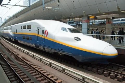Shinkansen bullet train Stock Photos