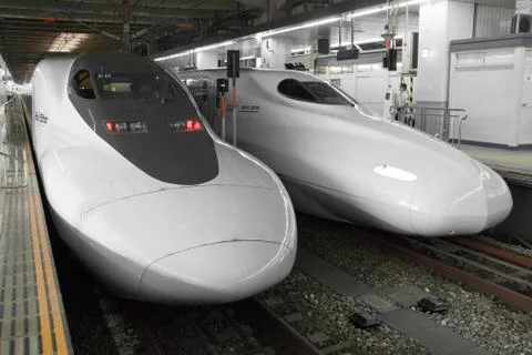 Shinkansen bullet train Stock Photos