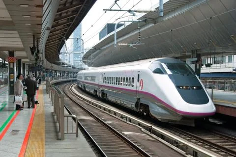 Shinkansen bullet train Stock Photos