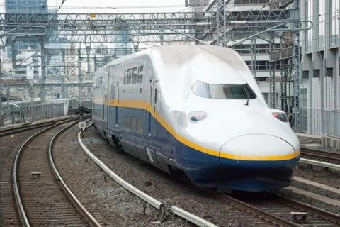 Shinkansen bullet train Stock Photos