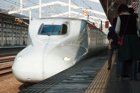 Shinkansen bullet train Stock Photos