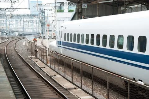 Shinkansen bullet train Stock Photos