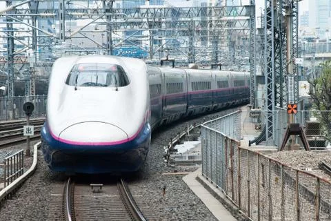 Shinkansen bullet train Stock Photos