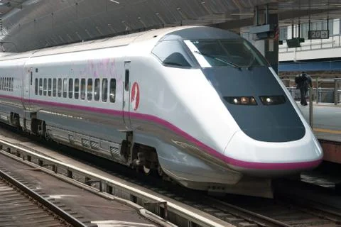 Shinkansen bullet train Stock Photos