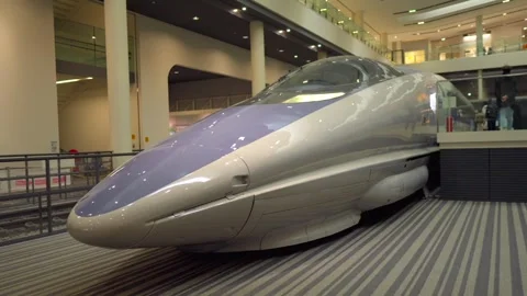 Shinkansen Series 0 Bullet Train Displayed at Kyoto Railway Museum Japan 스톡 동영상 333920837