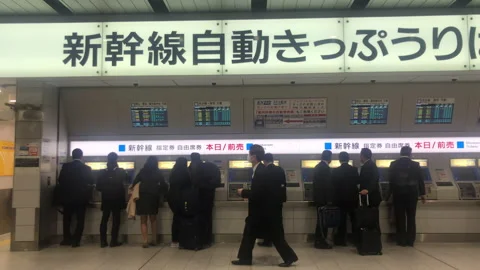 Shinkansen Train Ticket Machines Stock Footage 131442864