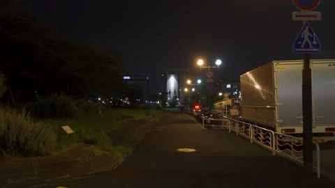 Shinkiba Night View Stock Footage 147656643