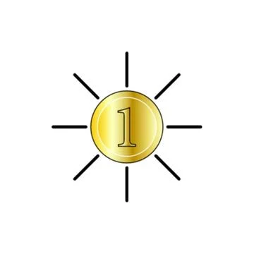 Shinning coin Stock Illustration