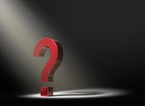 Shinning light on a question Illustrazione stock