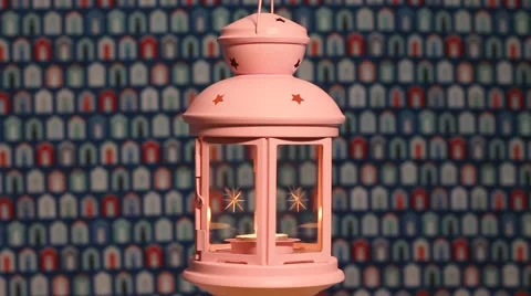 Shinning star Candle Lantern Stock Footage 50407386