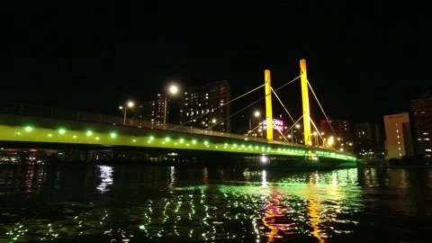 Shinohashi Night View Stock Footage 147486023
