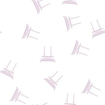 Shinto religion glyph seamless pattern Stock Illustration