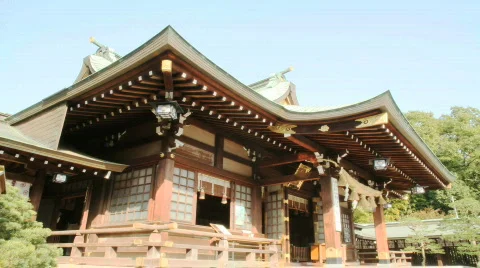 Shinto Shrine (Time Lapse) Stock Footage