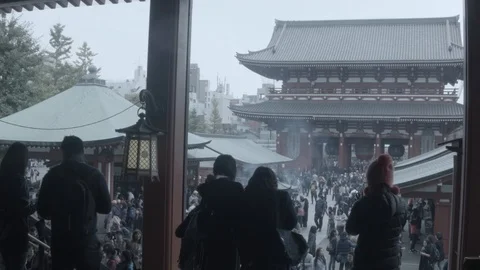 Shinto temples in Tokyo (log) Stock Footage 126599662