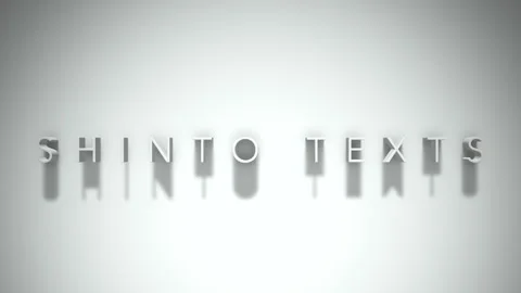 Shinto texts 3D title animation white text on a white background Stock Footage 299645585