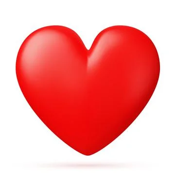 Shiny 3d heart. Illustrazione stock