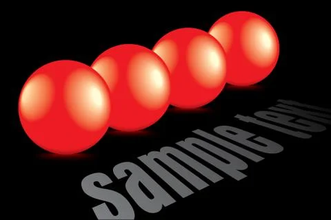 Shiny 3d red bubbles with reflection 스톡 일러스트