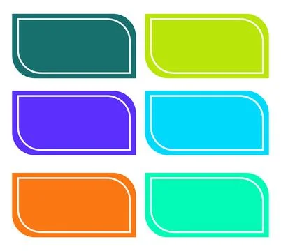Shiny 3D vector set of colorful glossy web icons and blank square buttons Stock Illustration