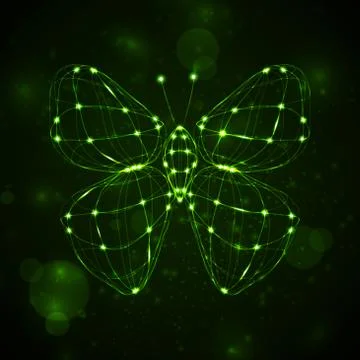 Shiny abstract butterfly Stock Illustration