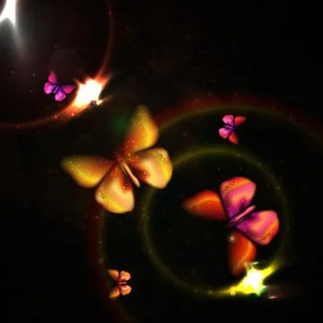 Shiny abstract butterfly Stock Illustration