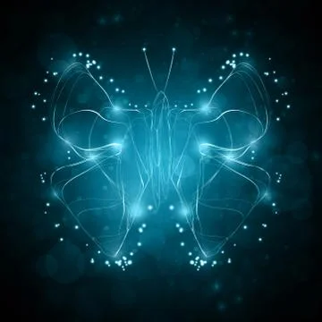 Shiny abstract butterfly Stock Illustration