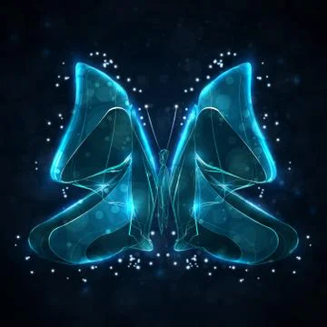 Shiny abstract butterfly Stock Illustration