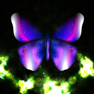 Shiny abstract butterfly Stock Illustration