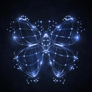 Shiny abstract butterfly Stock Illustration