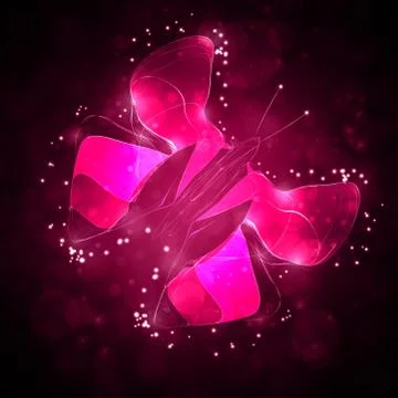 Shiny abstract butterfly Stock Illustration