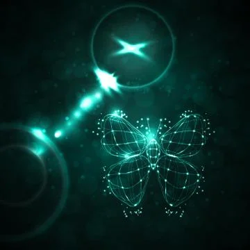Shiny abstract butterfly Stock Illustration