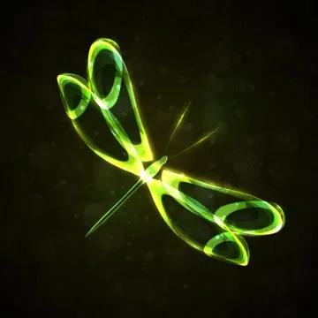 Shiny abstract dragonfly Stock Illustration