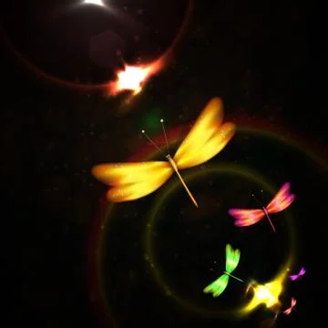 Shiny abstract dragonfly Stock Illustration