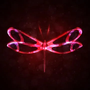 Shiny abstract dragonfly Stock Illustration