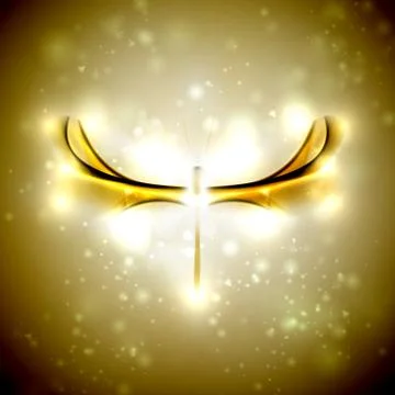 Shiny abstract dragonfly Stock Illustration