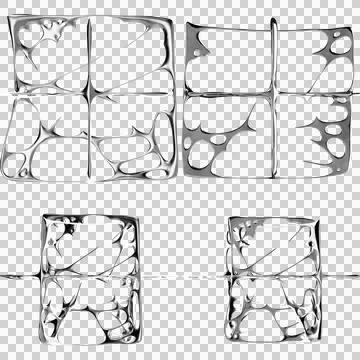 Shiny and dynamic chrome shape. Ideal for social media posts and album covers Stock Illustration