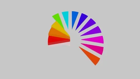 Shiny Animated 3D Pie Chart Stock Footage 70738018