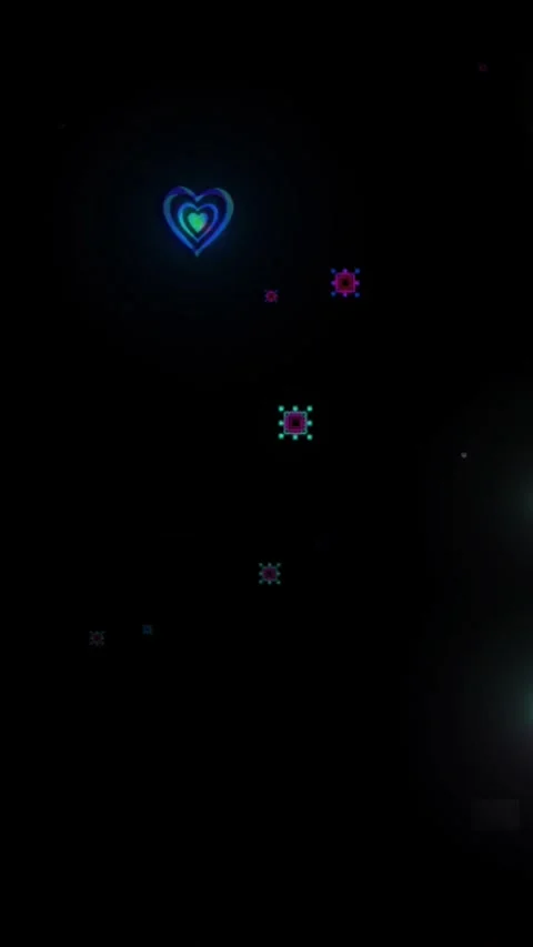 Shiny Animated Heart Floating Motion Overlay Video Effect 4k Black Stock-Footage 289912510