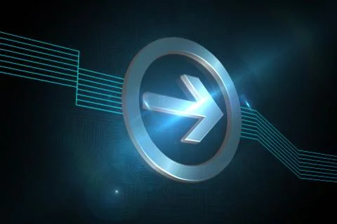 Shiny arrow pointing to the right Stock Illustration