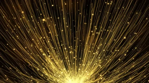 Shiny background with golden particles and stars Stock Footage 146640119