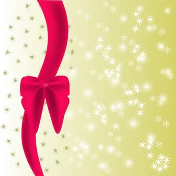 Shiny background with  red bow Stock Illustration