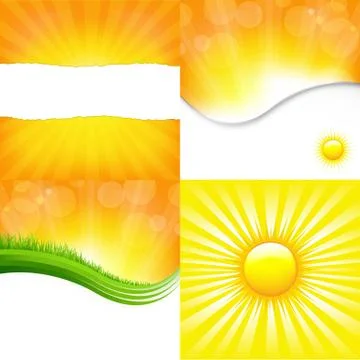 Shiny backgrounds set Stock Illustration