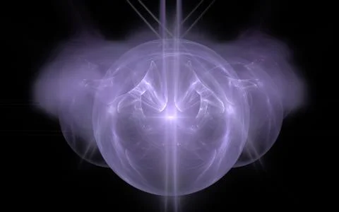Shiny ball on a dark background Stock Illustration