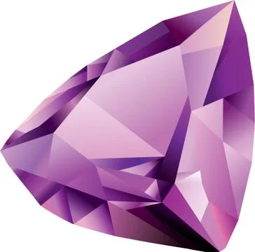 Shiny beautiful amethyst Stock Illustration