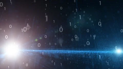 Shiny binary data network cyberspace animation Stock Footage 337190530