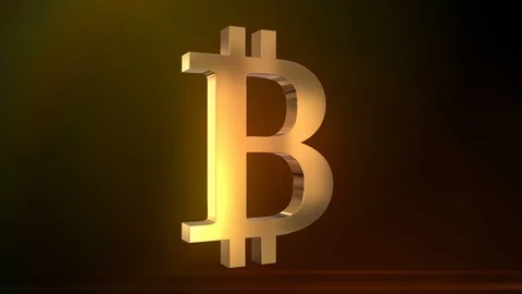 Shiny Bitcoin Dollar Sign Stock Footage 87449490