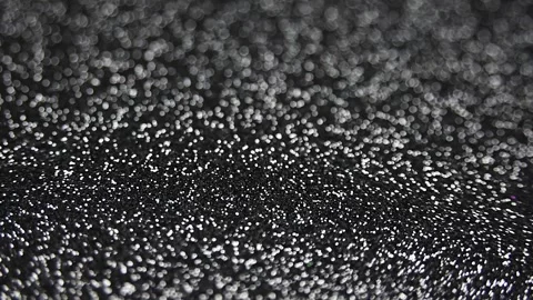 Shiny Black Glitter Moving Background. Christmas or New Year concept. Stock Footage 152584572
