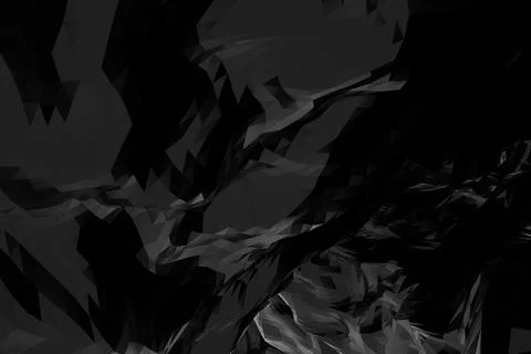 Shiny black triangular mesh surface, 3d render Foto stock