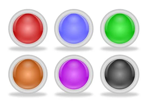 Shiny blank web buttons with beveled frames Stock Illustration